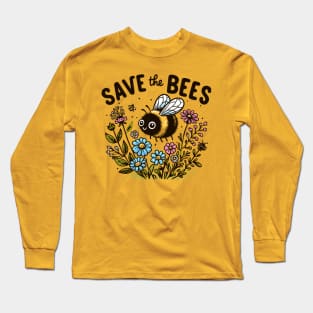Save the Bees - Bumblebee Long Sleeve T-Shirt